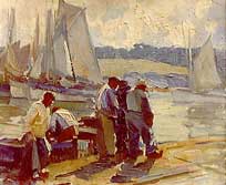 Marins sur le port de Concarneau