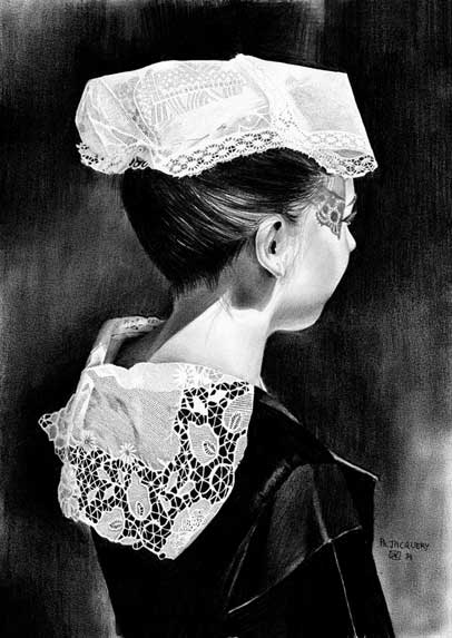 Dessin - Jeune fille d'Auray